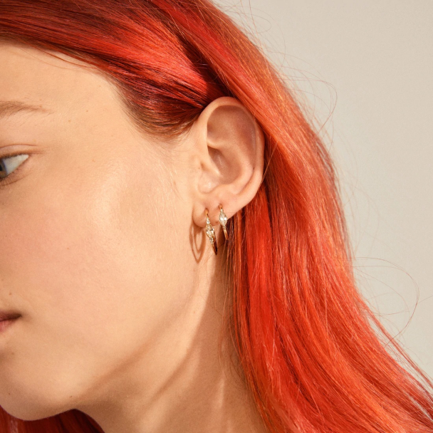 Pilgrim Alexandra gullbelagt 2-i-1 øreringer med krystaller - Image 1