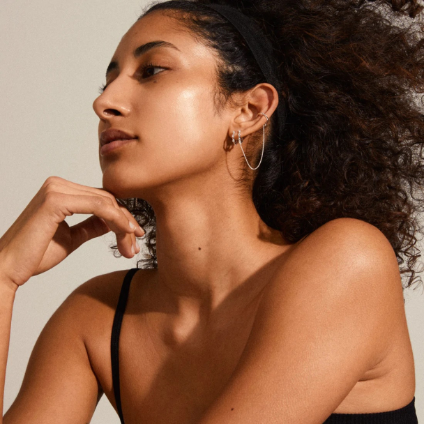 Pilgrim Lea sølvbelagt 4-i-1 ørepynt - Image 1