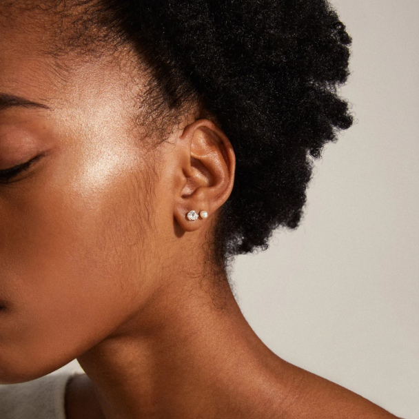 Pilgrim Tina sølvbelagt 2-i-1 øredobber - Image 1