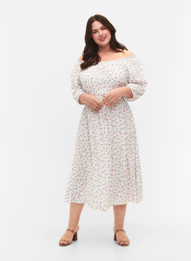 Zizzi caAngel Off-shoulder midikjole - Image 1