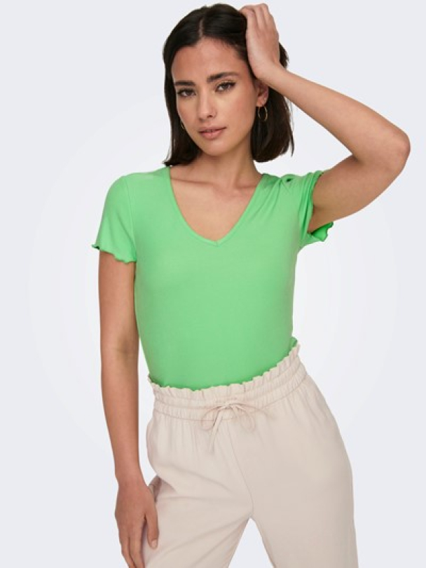 Only Kika topp med v-hals - Image 1