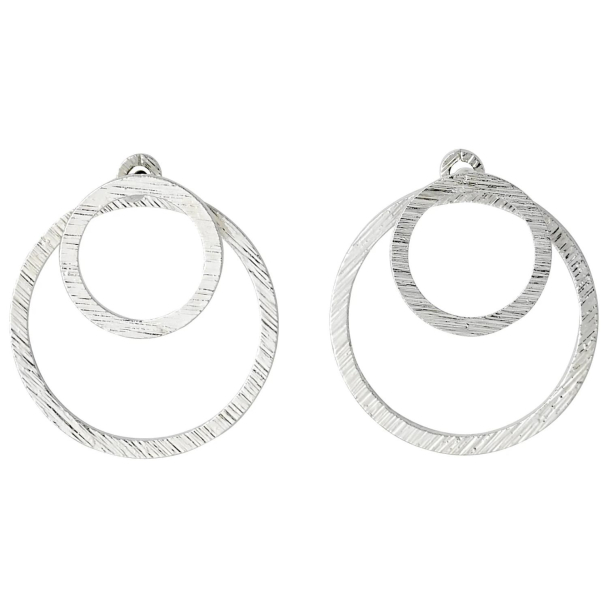 Pilgrim Zooey sølvbelagt 2-i-1 øreringer - Image 1