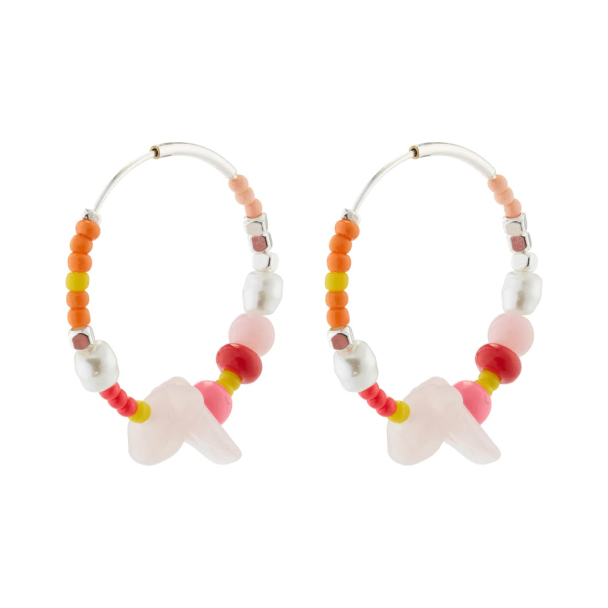 Pilgrim Aubrie sølvbelagte øreringer - Image 1