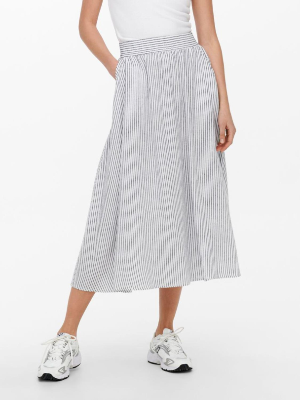 onlLinette maxiskjørt i linblanding - Image 1