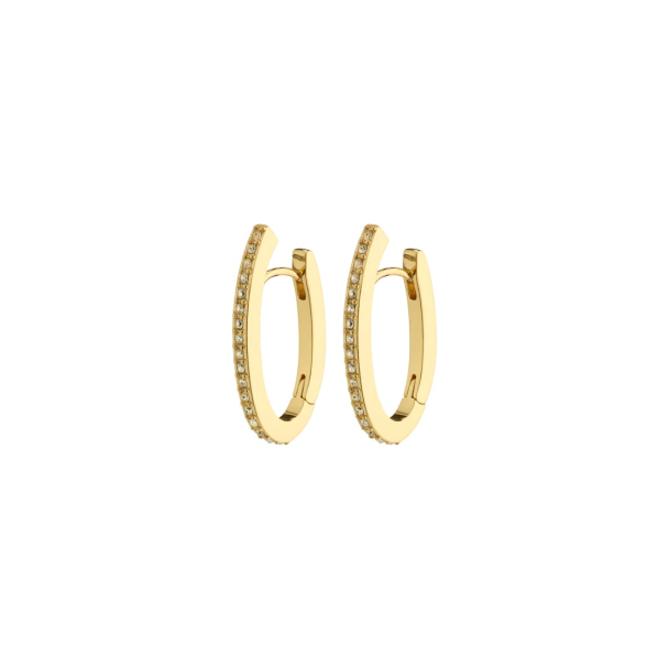 Pilgrim Anaya gullbelagte øreringer med krystaller - Image 1