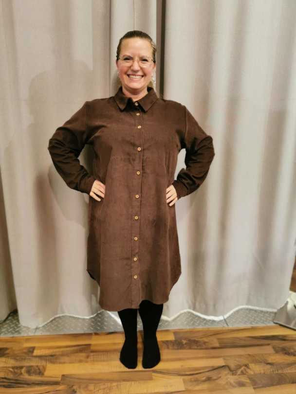 Marc Lauge Lea babycord skjortekjole - Image 1