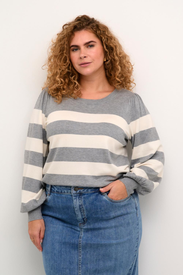 Kaffe Curve Malia stripete genser - Image 1