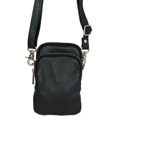 Kvitfjell mobilveske i skinn