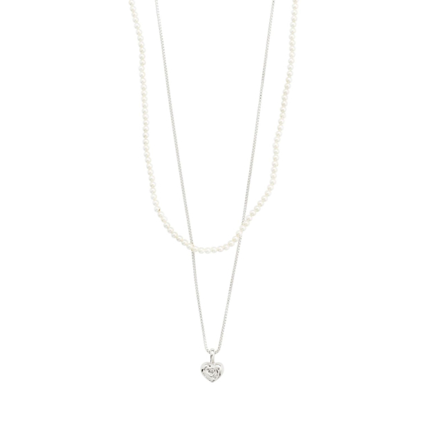 Pilgrim Arlet 2-i-1 sølvbelagt halskjede sett - Image 1