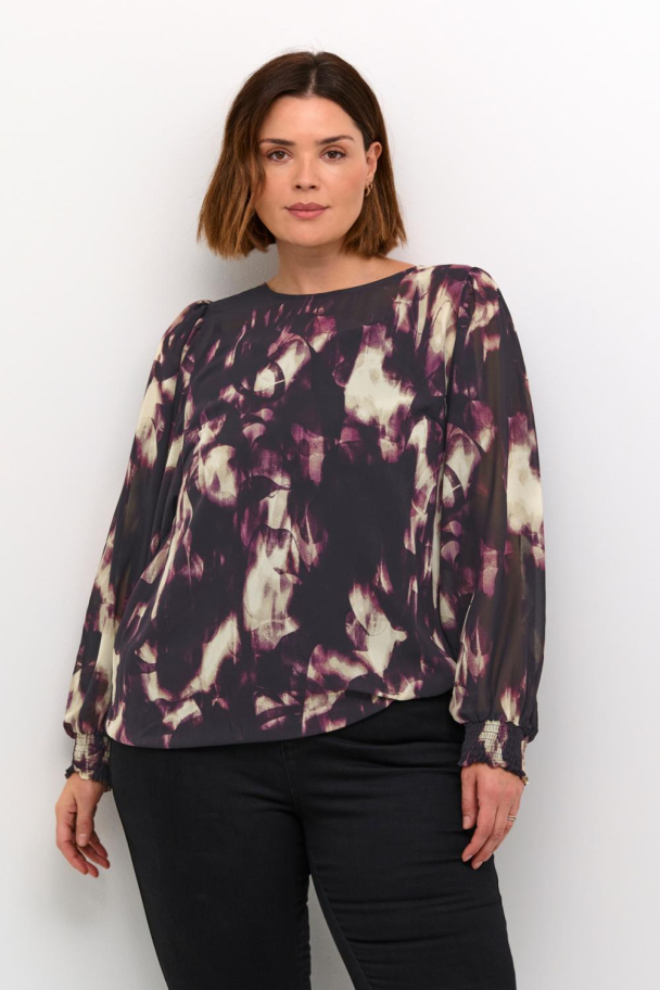 Kaffe Curve Nour bluse i chiffon - Image 1