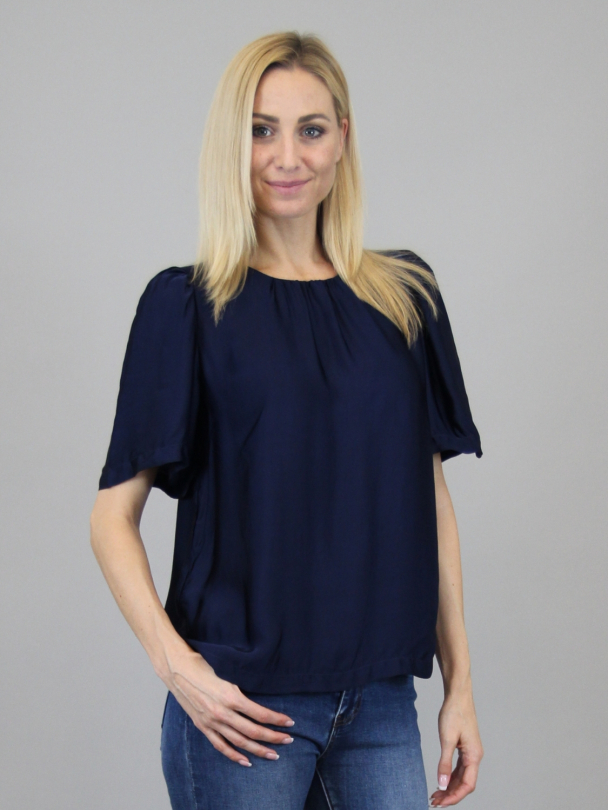 Marc Lauge Siv satin bluse - Image 1
