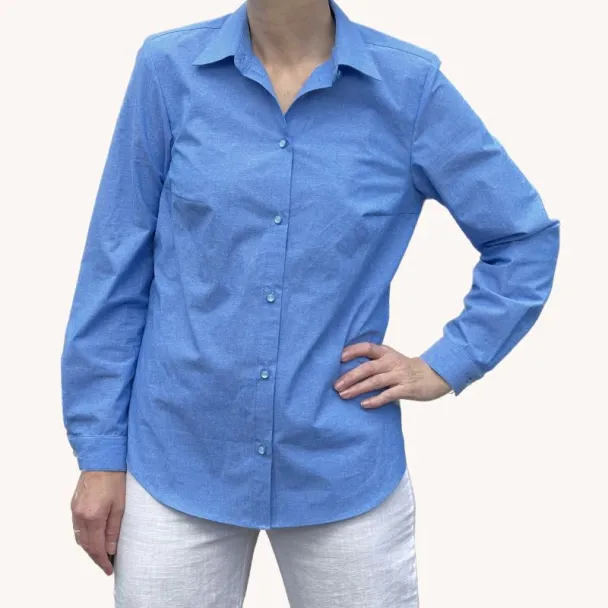 B1270 Klassisk figusyet skjorte med to ulike kraver - Image 2