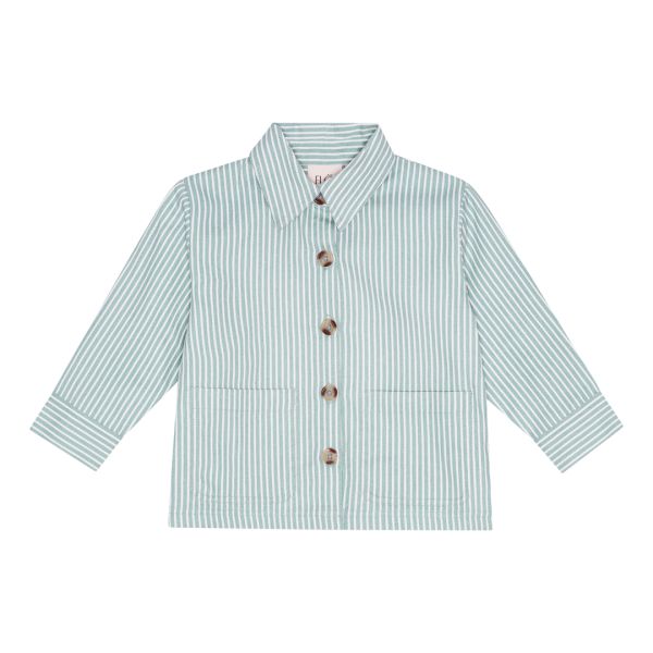 Flöss | Birk Overshirt - Misty Blue/Cloud