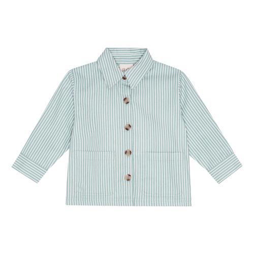 Flöss | Birk Overshirt - Misty Blue/Cloud