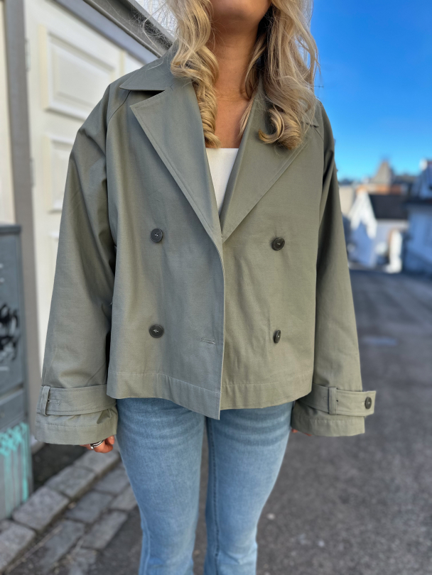 Cilo Short Trenchcoat - Vetiver  - Image 1