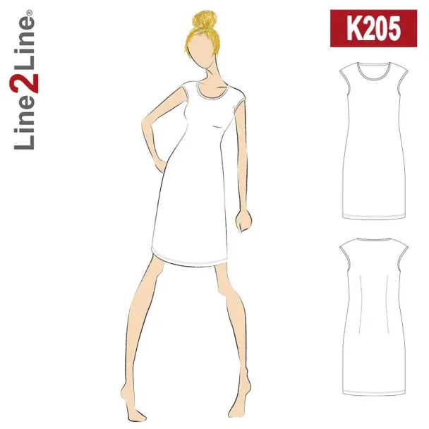 K205 Kjole med vingeærme- stræk - Image 1