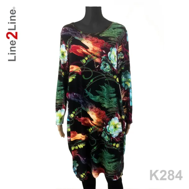 K284 Kjole med ballonfacon og lommer - Image 3