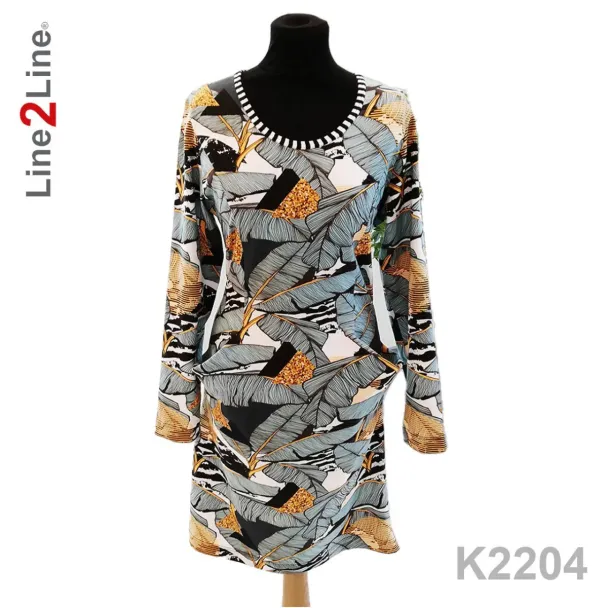 K2204 Kjole med lommer utd i et- strekk - Image 3