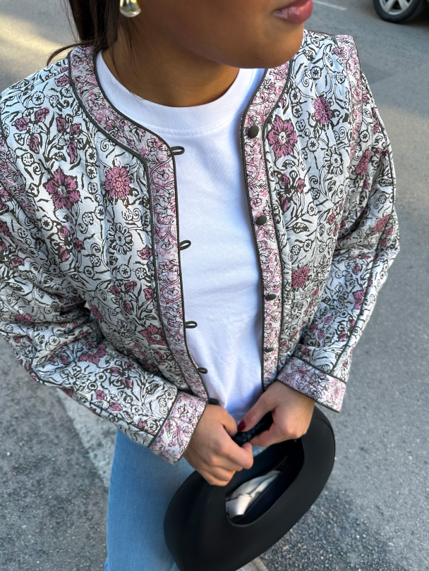 Paula Padded Jacket - Star White/Paula Print - Image 6
