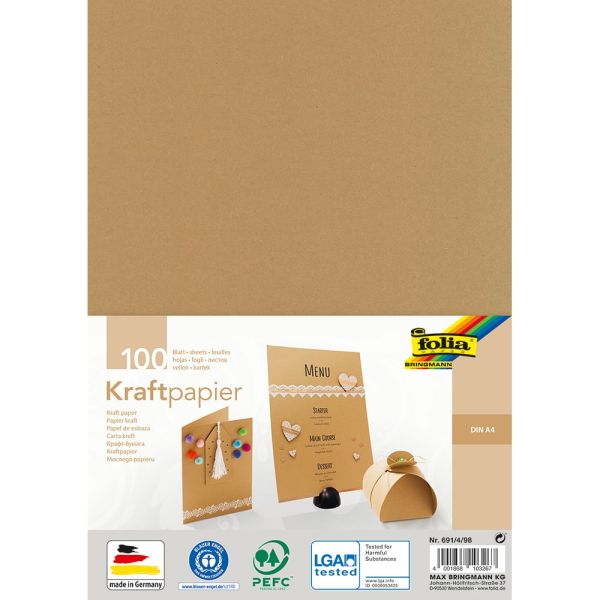 Folia Kraftpapir 120g 100ark – A4