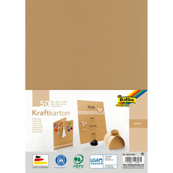 Folia Kraftpapir 230g 50ark – A4