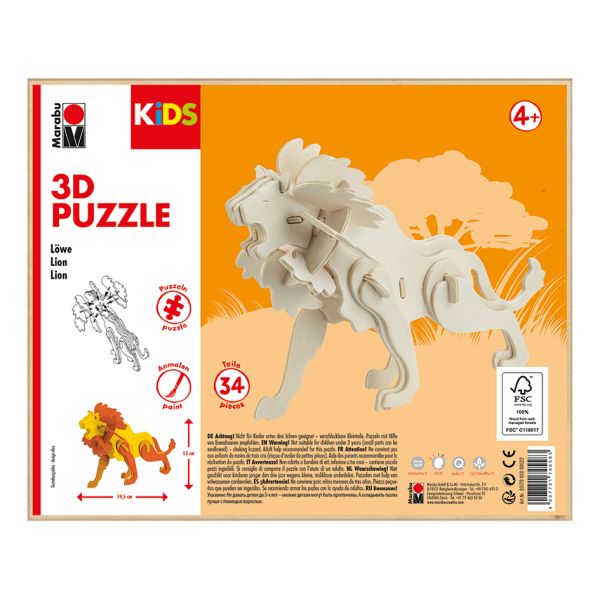 Marabu KiDS 3D Puzzle – Lion