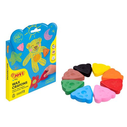 Jovi Wax Crayons fettstift – Magic Bear – 8 farger