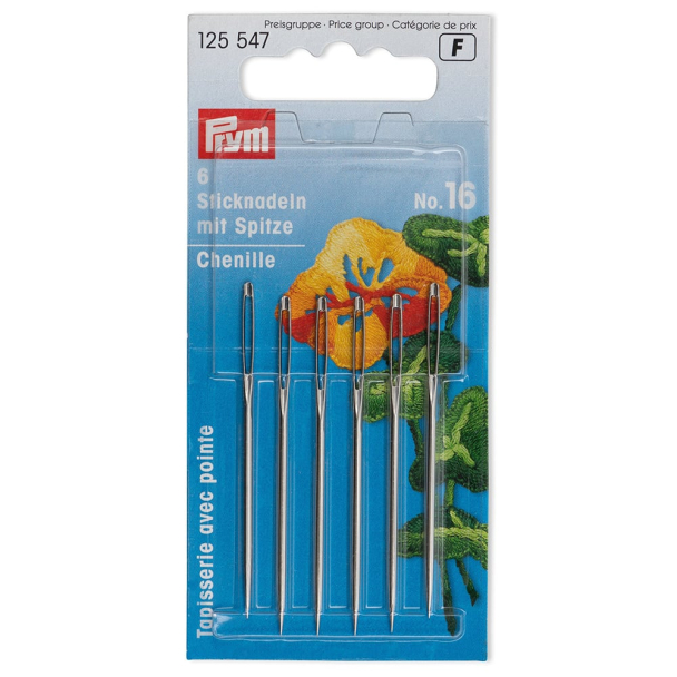 Prym Broderinåler – Spiss 1,60 x 55mm No.16 – 6stk
