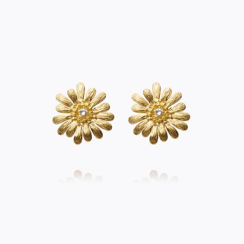 Daisy Earrings Gold/Crystal