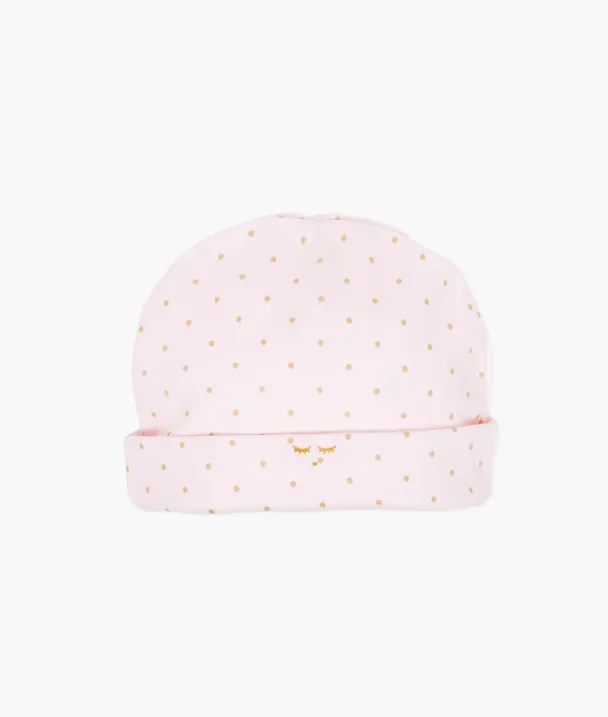 Livly | Saturday Ninni Hat - Pink/Gold Dots