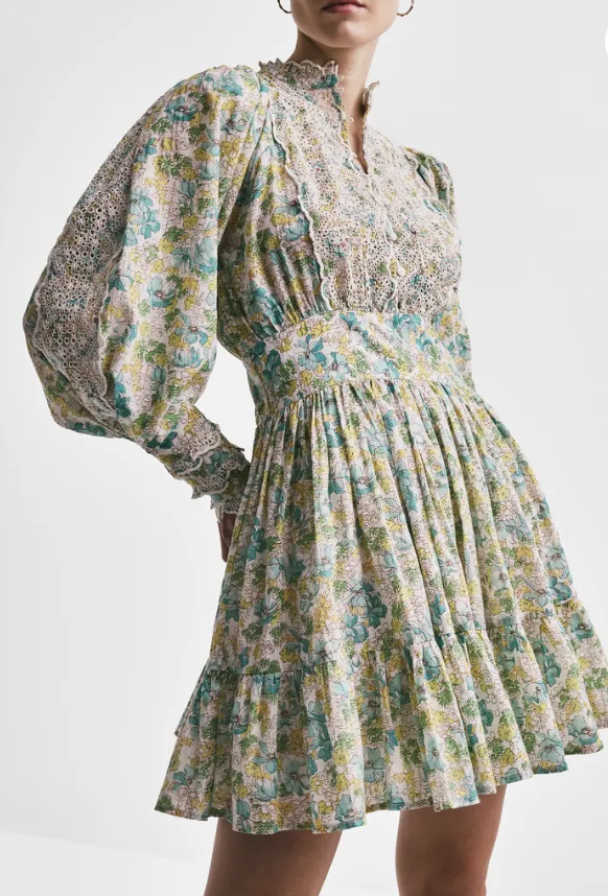 Cotton Slub Mini Dress – Anemone Fields  - Image 2