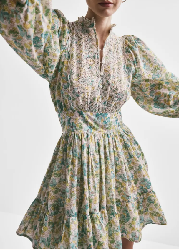 Cotton Slub Mini Dress – Anemone Fields  - Image 3