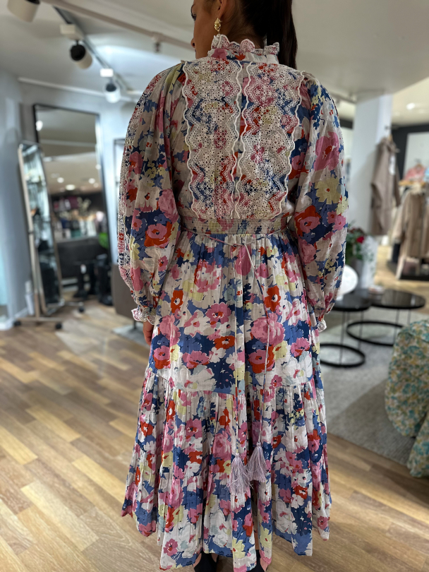 Cotton Slub Midi Dress - Soft Pastel  - Image 2