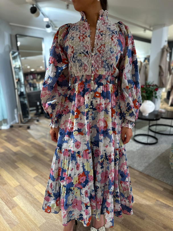 Cotton Slub Midi Dress - Soft Pastel  - Image 1