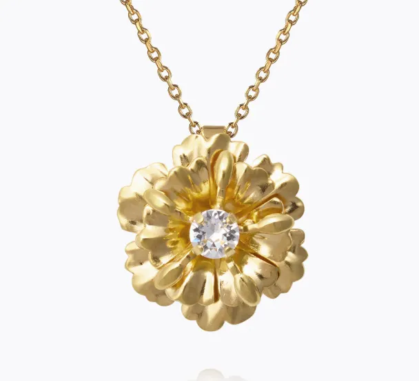 Blossom Necklace - Gold/Crystal