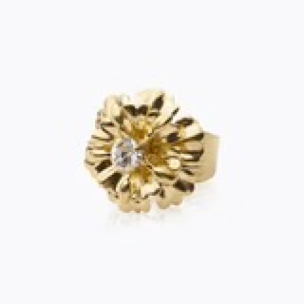 Blossom Ring - Gold Crystal