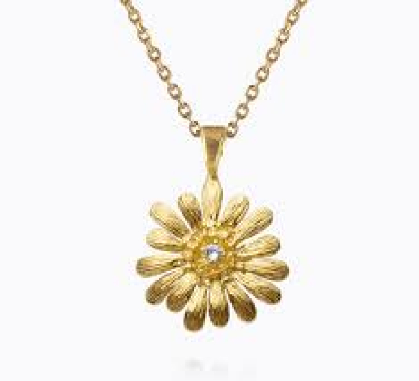 Daisy Necklace - Gold/Crystal