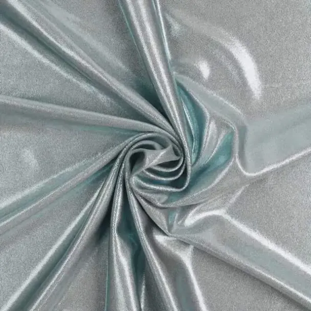 Folie jersey- sølv/ turkis