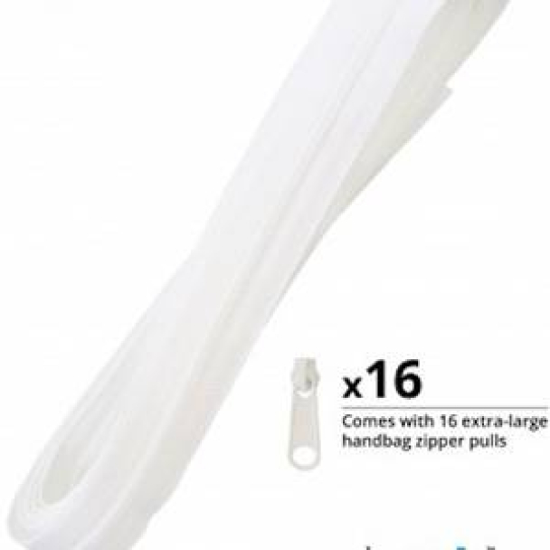 By Annie - Glidelås 6mm spiral 4 yard med 16 glide- White