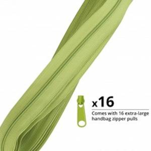 By Annie - Glidelås 6mm spiral 4 yard med 16 glide- Appel Green