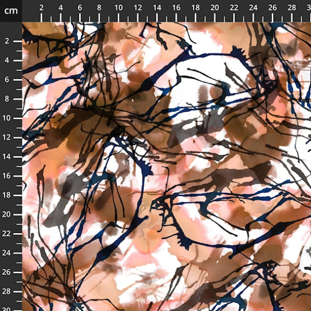 Viskosejersey orange  vannmaling