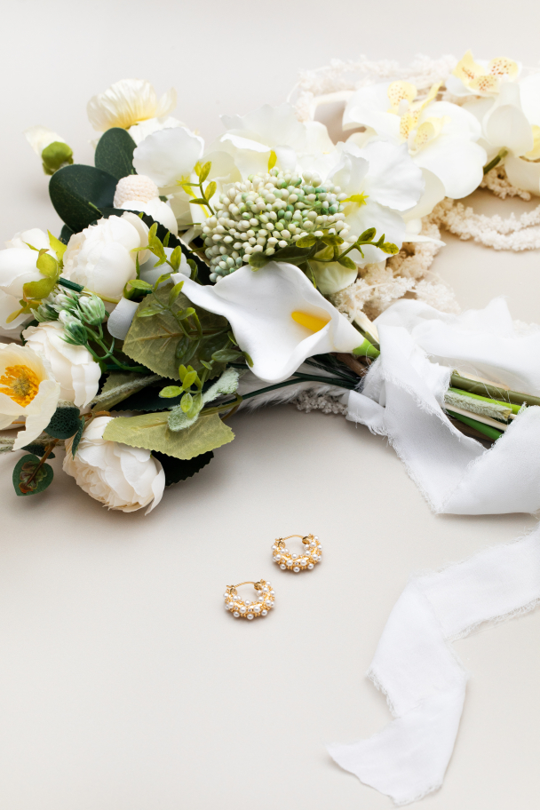 Crystal & Pearl Hoop - Image 2