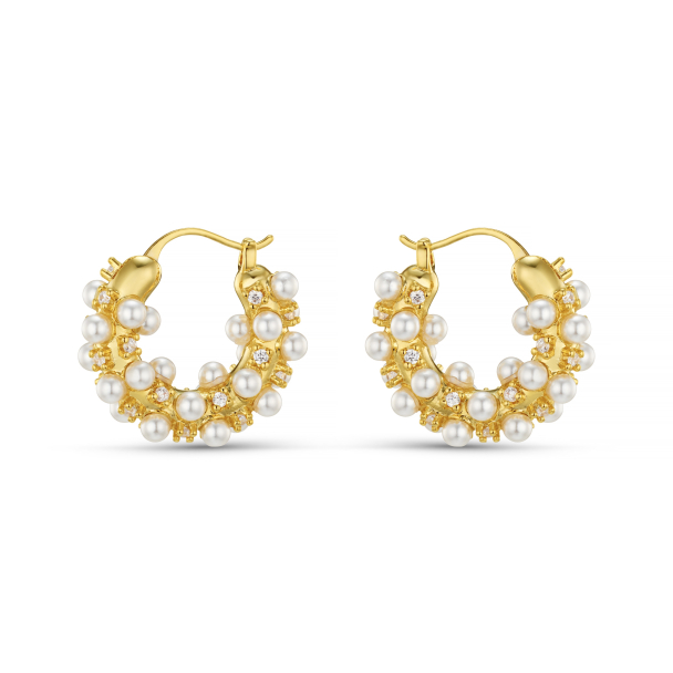 Crystal & Pearl Hoop - Image 1