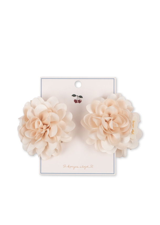 Celebration 2-pk Flower Hair Clip - Eggnog - Image 1