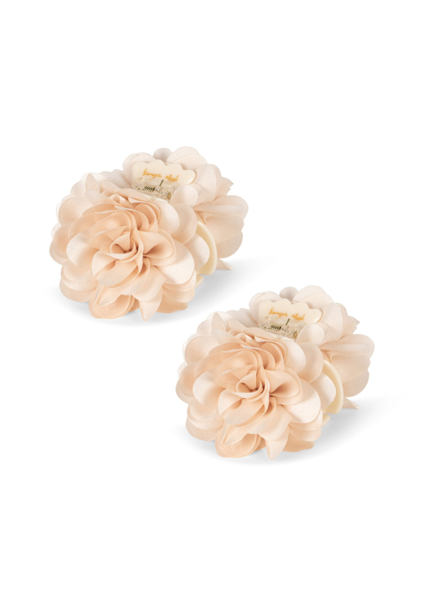 Celebration 2-pk Flower Hair Clip - Eggnog - Image 2