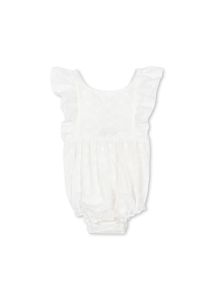 Lacey Romper - Optic White