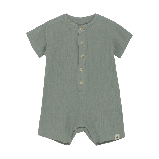 Playsuit SS Muslin - Lily Pad - Image 1