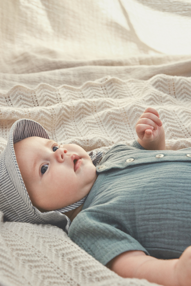 Playsuit SS Muslin - Lily Pad - Image 4