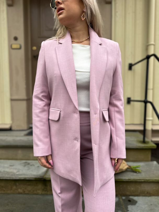 Rita Relaxed Blazer - Bleached  Mauve  - Image 1