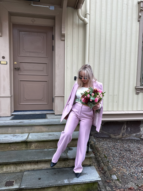 Rita Wide Pant - Bleached Mauve - Image 6
